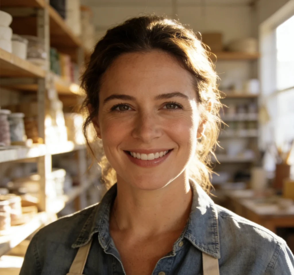 Confident creative woman portrait