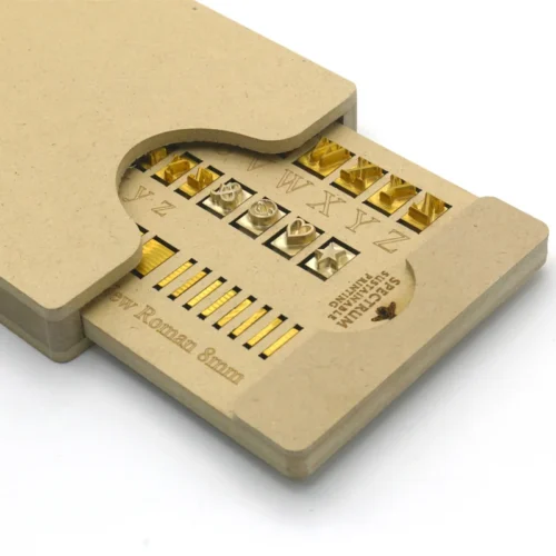 ZHENGFEI 8mm Times New Roman Brass Letter Set with Eco-Friendly Storage Box ZHENGFEI 8mm brass letter stamp set with eco storage box, 0.01mm CNC engraved for leather hot stamping.