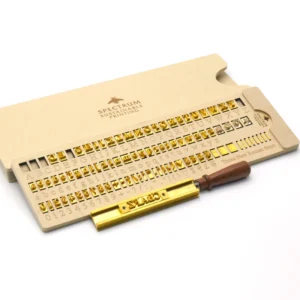 ZHENGFEI brass letter stamp kit with type holder, 8mm font for custom leather hot stamping branding.