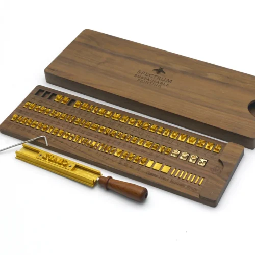 ZHENGFEI Complete Brass Letter Stamp Kit with Walnut Box Full Set ZHENGFEI complete brass letter stamp kit with walnut box, holder and wrench for leather hot stamping.