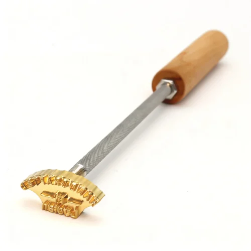 ZHENGFEI Custom Arch Badge Brass Branding Iron with Wooden Handle ZHENGFEI custom arch badge brass branding iron, 0.01mm CNC engraved for wood and leather product branding.