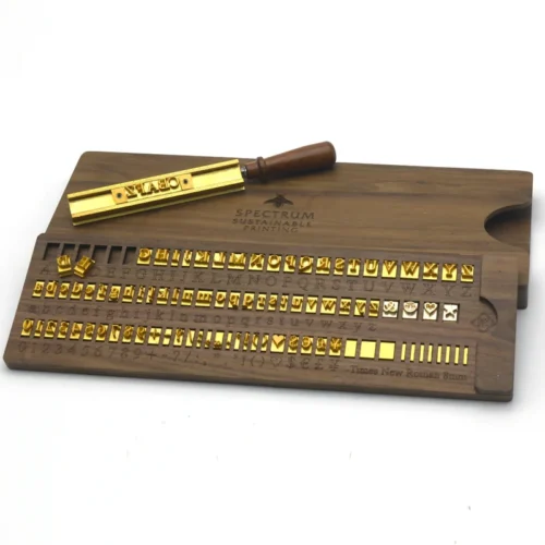 ZHENGFEI Full Brass Letter Stamp Set with Walnut Box & Type Holder ZHENGFEI full 8mm Times New Roman brass letter set with walnut box for leather hot stamping.