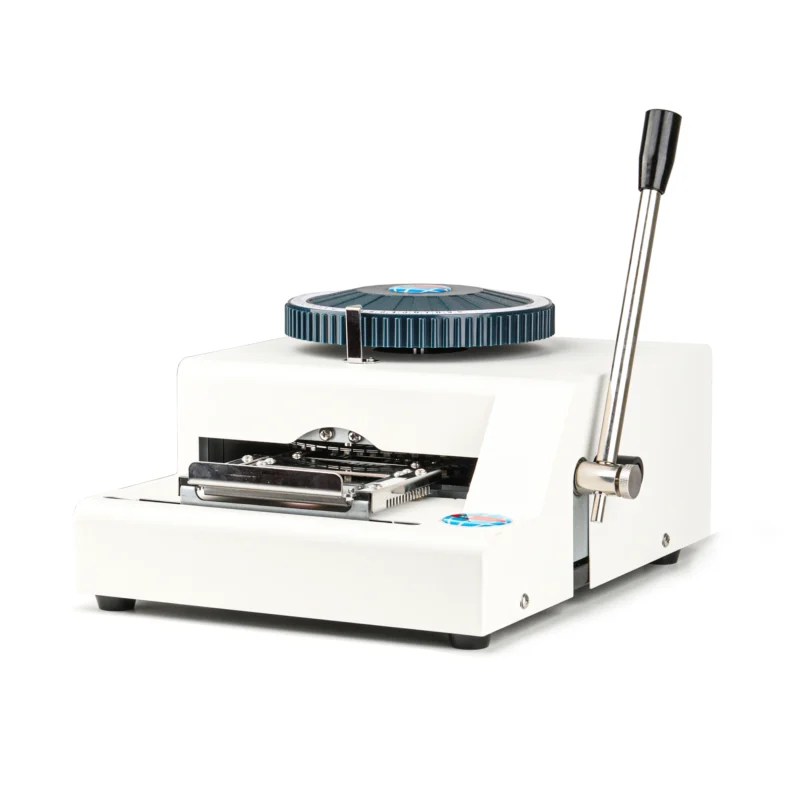 ZHENGFEI manual metal dog tag embossing machine with heavy-duty frame for ID tag, pet tag letter embossing.