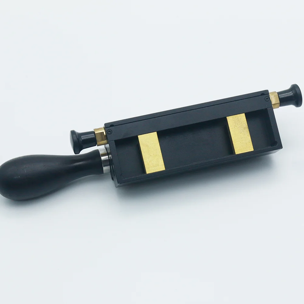 ZHENGFEI gold brass interchangeable stamp holder with custom text for leather hot stamping branding.