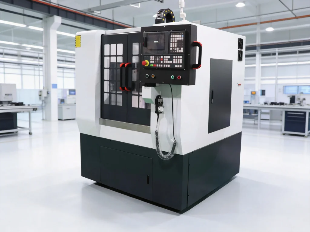 ZHENGFEI JFT-600 CNC machining center, 0.01mm precision for custom brass hot stamping mold production.