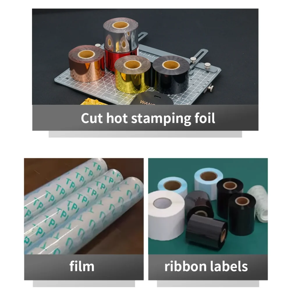 ZHENGFEI slitting machine compatible materials: hot stamping foil, film, ribbon labels.