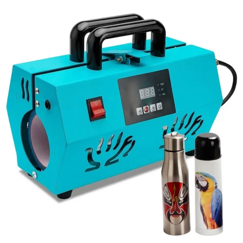 ZHENGFEI blue portable tumbler heat press machine for custom mug, tumbler and bottle sublimation.