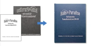 ZHENGFEI custom brass die foil stamps white logo on blue cloth book cover
