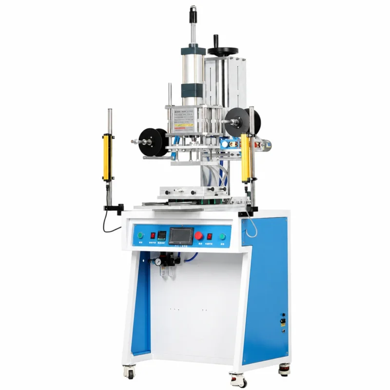 WT‑TJ8020PS pneumatic hot foil stamping machine PLC touchscreen auto foil feeding dual safety light curtain