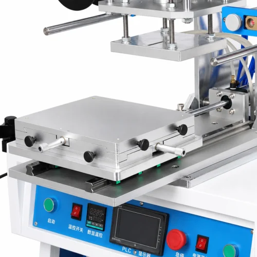 WT‑TJ8020PS hot foil stamping machine XY fine‑adjust sliding drawer worktable close‑up