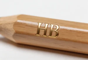 EC-27 hot stamping 3mm "HB" lettering on wooden pencil at 100°C optimal temperature