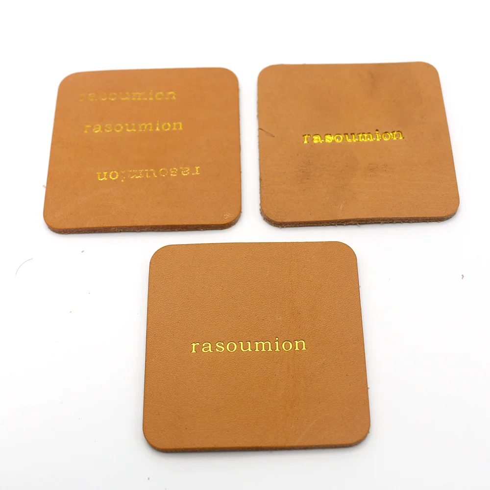 EC-27 vegetable-tanned leather foil stamping comparison of 90°C, 100°C and 120°C test results