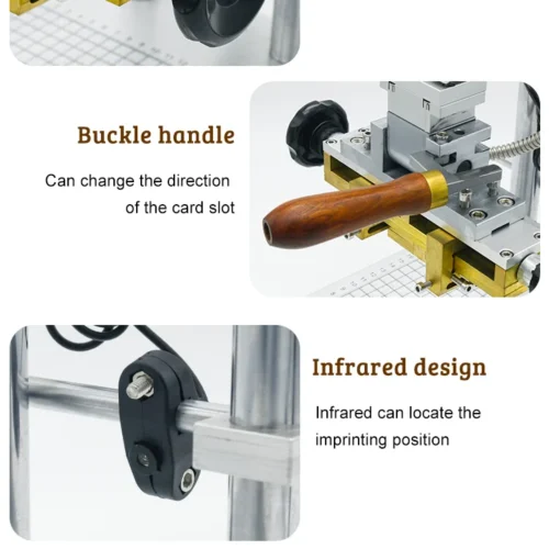 WT-90SK details: adjustment knob, buckle handle, infrared design and scale workbench