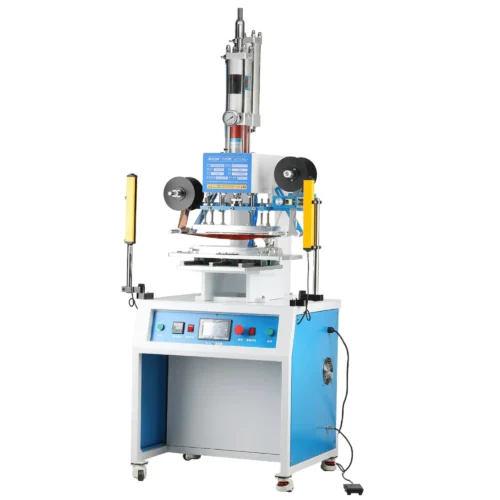 WT-QY300 3-ton pneumatic hydraulic hot foil stamping machine with safety light curtain and foil roll holders